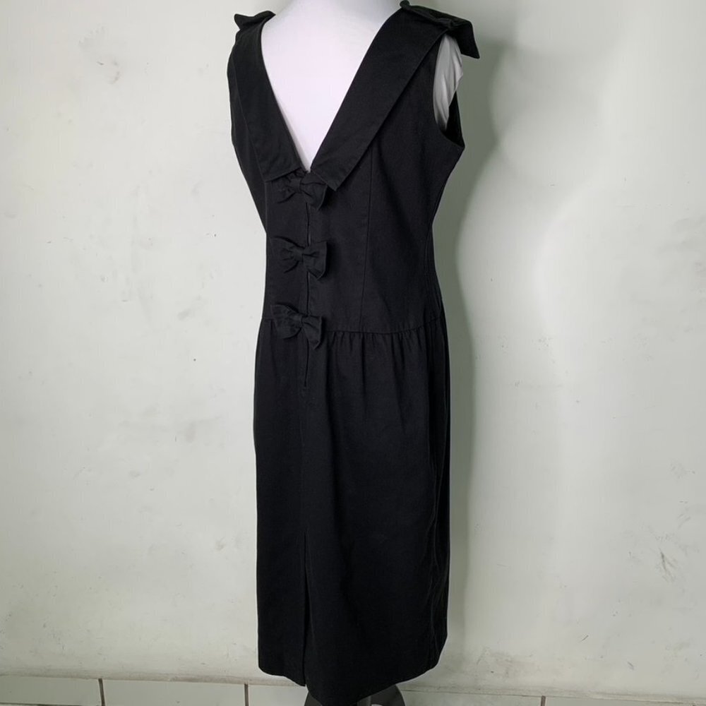 Vintage Albert Nipon Black Executive Sheath Dress… - image 2